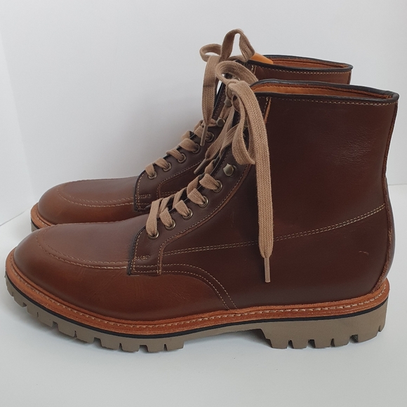 NWOB Allen Edmonds Freeport leather lace-up boots, size 11, brown - Picture 3 of 11